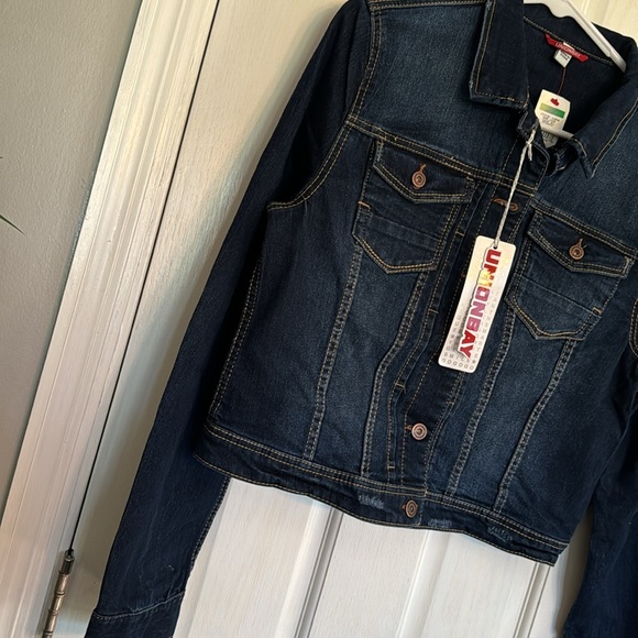 Unionbay cropped denim Jean Jacket NWT L - Picture 3 of 12